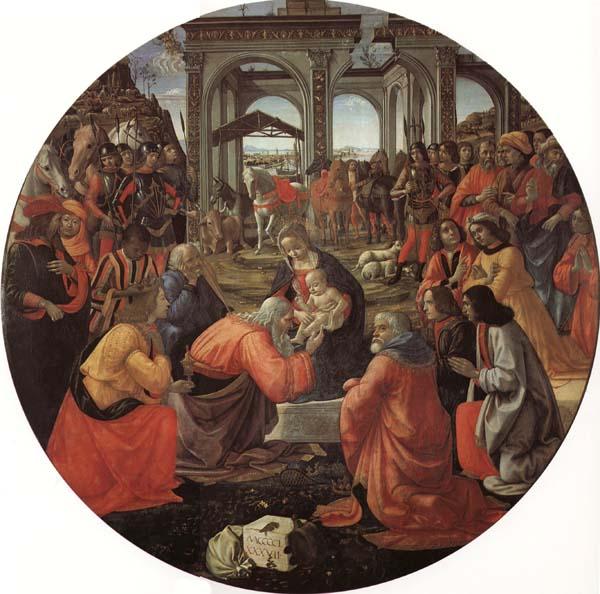Domenicho Ghirlandaio Anbetung der Konige oil painting image